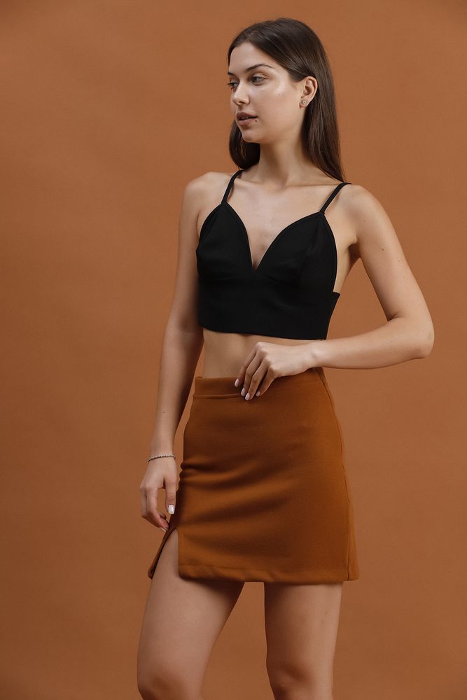 Slit Detailed Mini Skirt - Brand: Topshow - Women & Kids, Baby Clothes Wholesale - TheBS Women