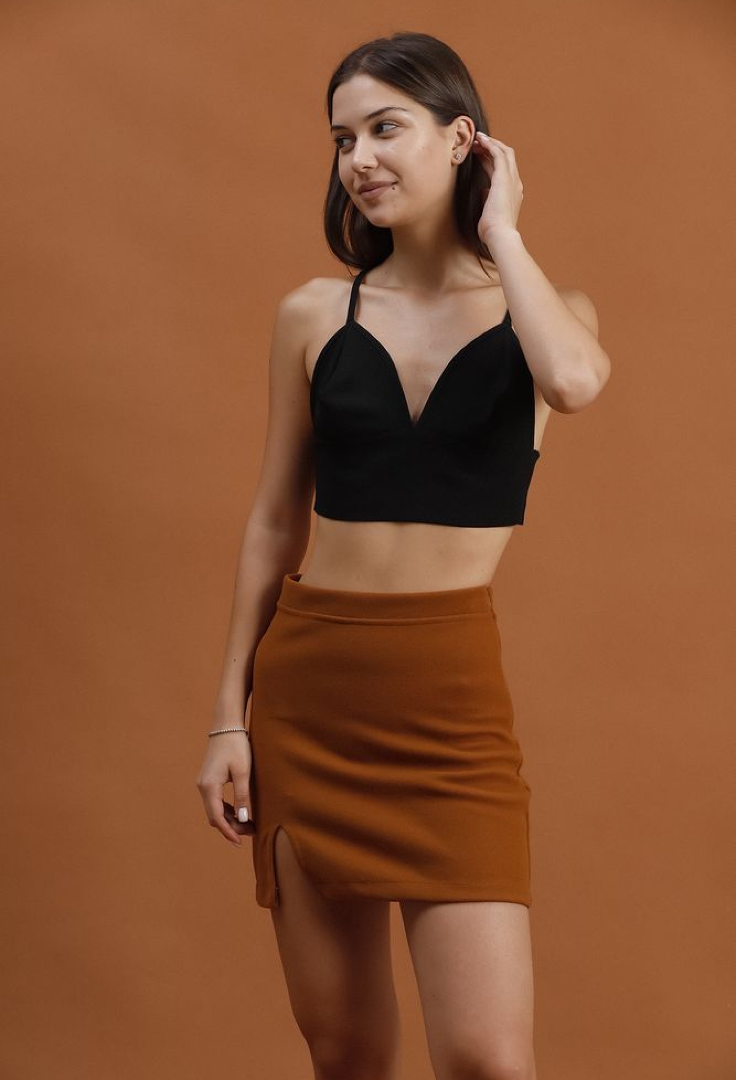 Slit Detailed Mini Skirt - Brand: Topshow - Women & Kids, Baby Clothes Wholesale - TheBS Women