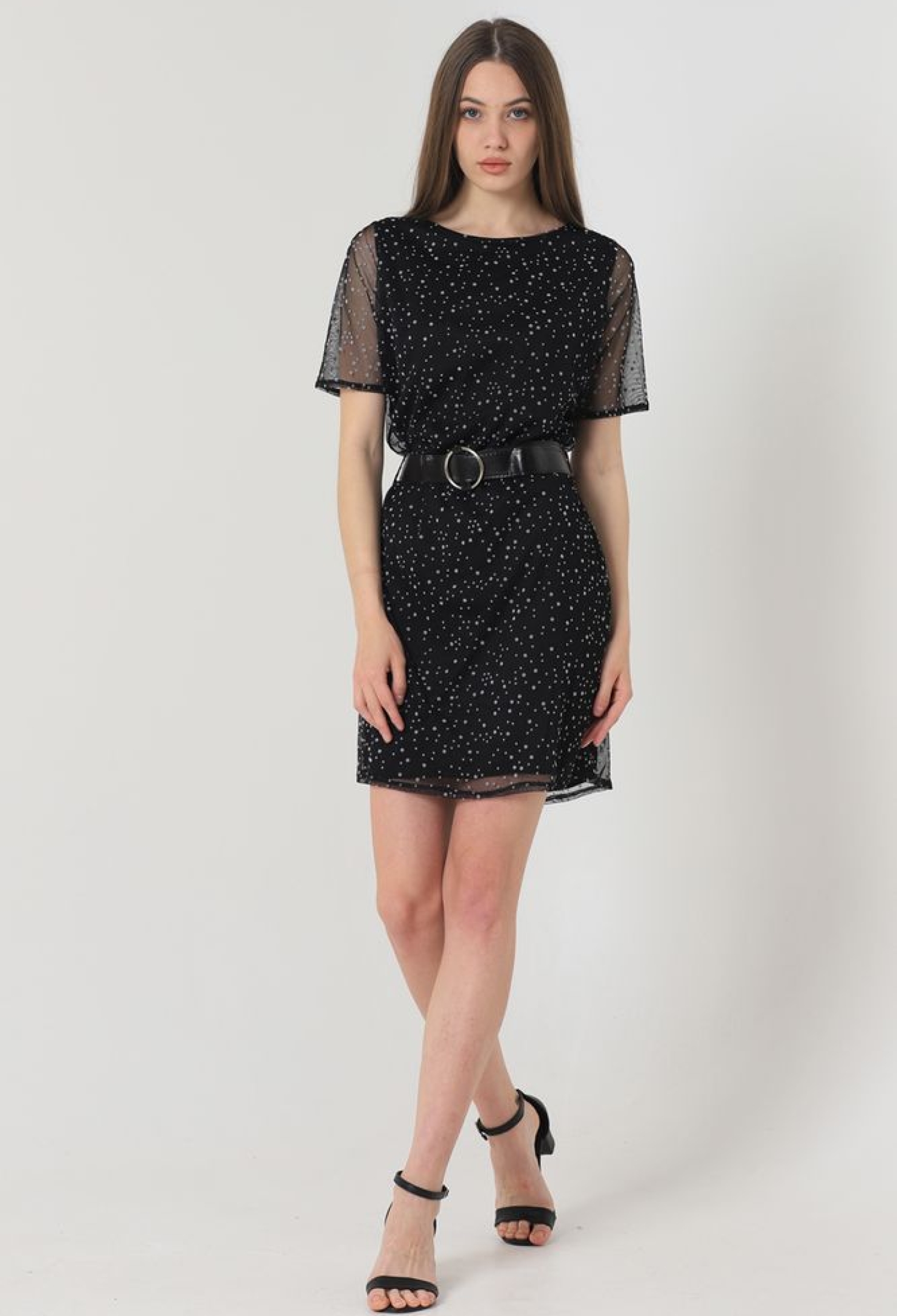 Belted Short Sleeve Dress - Black - Brand: Topshow - Women & Kids, Baby Clothes Wholesale - TheBS Women