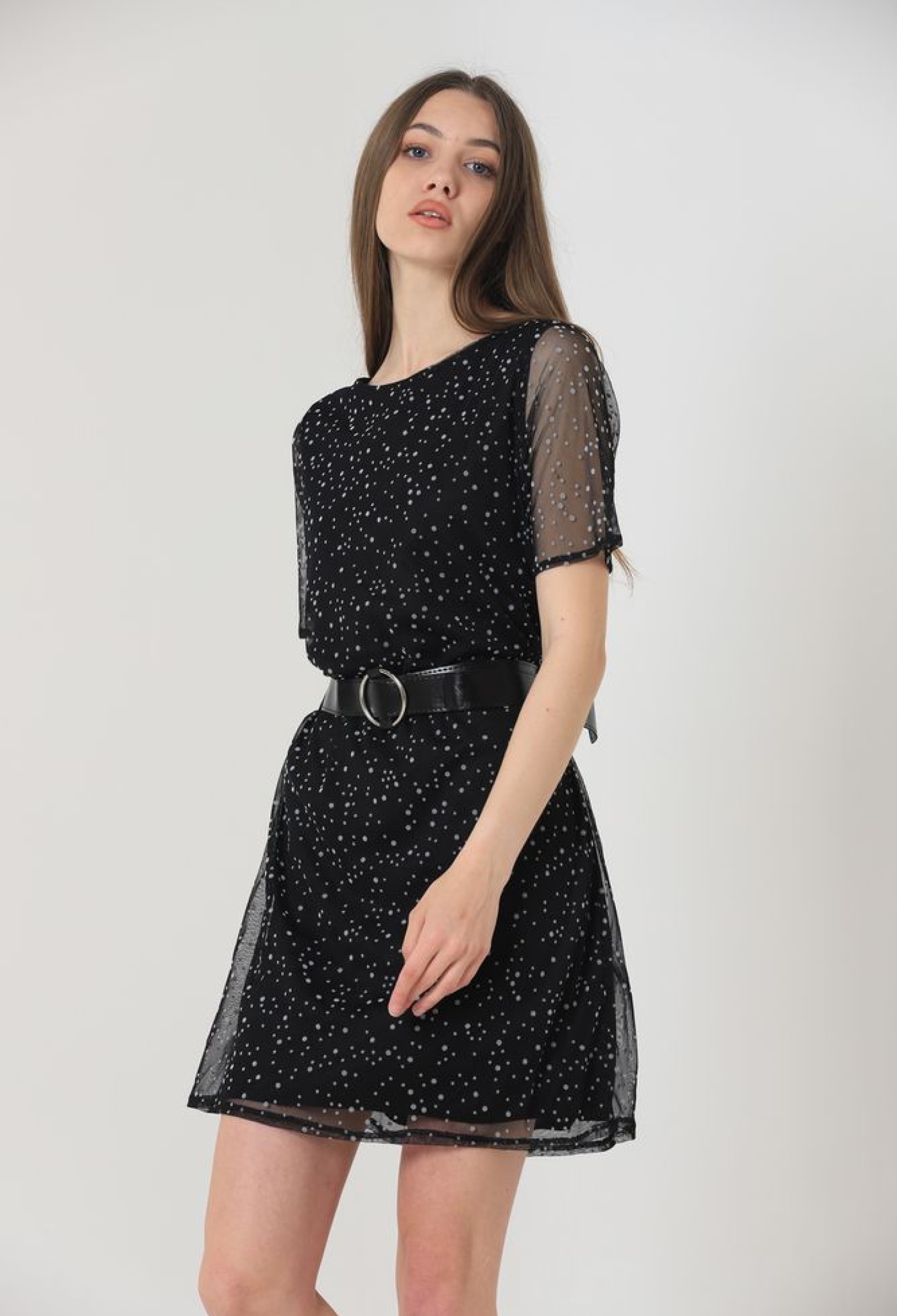 Belted Short Sleeve Dress - Black - Brand: Topshow - Women & Kids, Baby Clothes Wholesale - TheBS Women