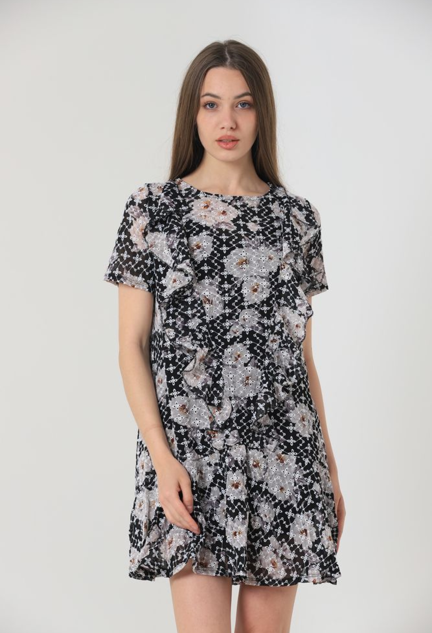 Flower Pattern Dress - Black - Brand: Topshow - Women & Kids, Baby Clothes Wholesale - TheBS Women