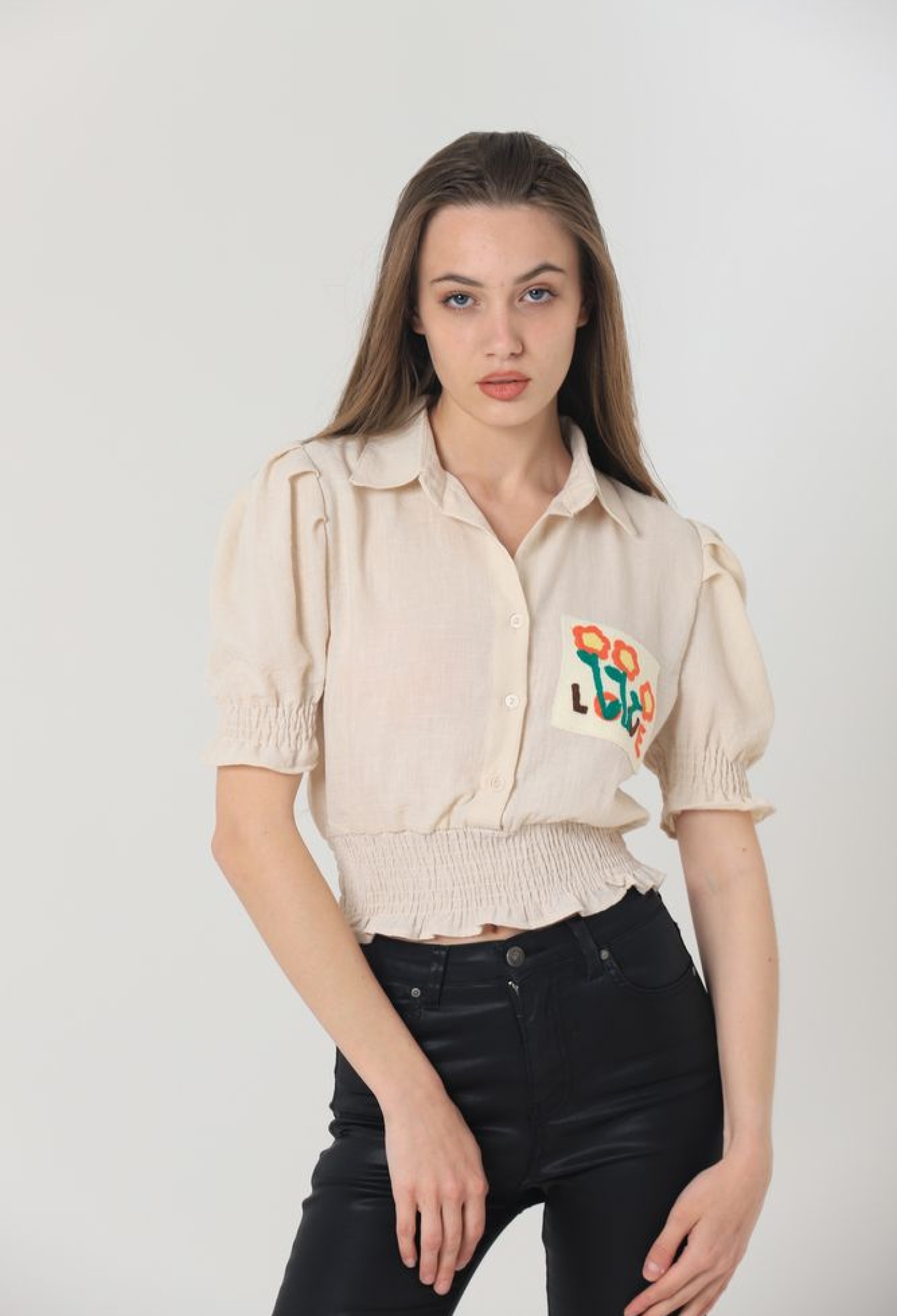 Pocket Embroidered Shirt - Brand: Topshow - Women & Kids, Baby Clothes Wholesale - TheBS Women