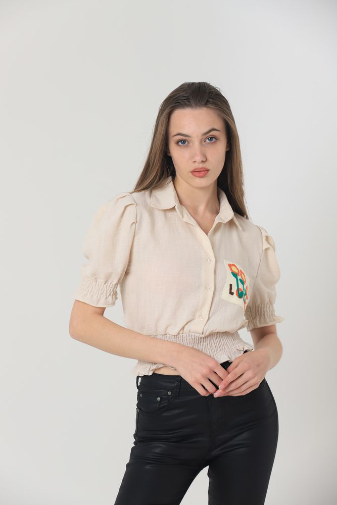 Pocket Embroidered Shirt – Brand: Topshow – Women & Kids, Baby Clothes Wholesale – TheBS Women