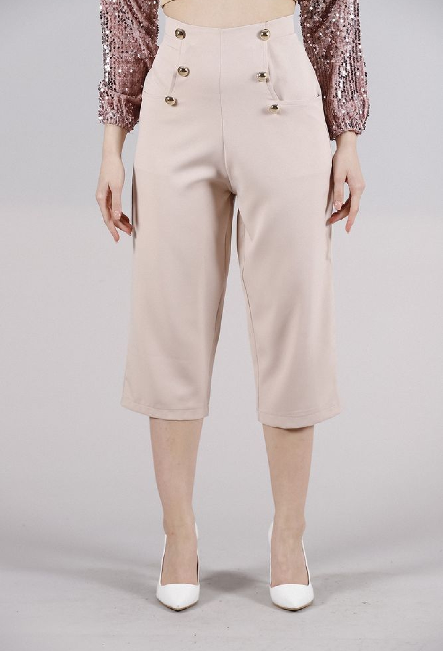 Powder F-996 Ornamental Buttoned L Pocket Casual Trousers - Brand: Topshow - Women & Kids, Baby Clothes Wholesale - TheBS Women