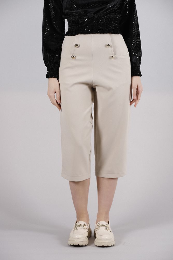 Casual Trousers With Decorative Buttons And Pockets – Light – Brand: Topshow – Women & Kids, Baby Clothes Wholesale – TheBS Women