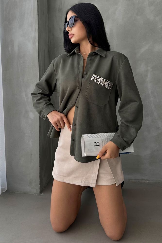 Suede Shirt – Brand: Topshow – Women & Kids, Baby Clothes Wholesale – TheBS Women