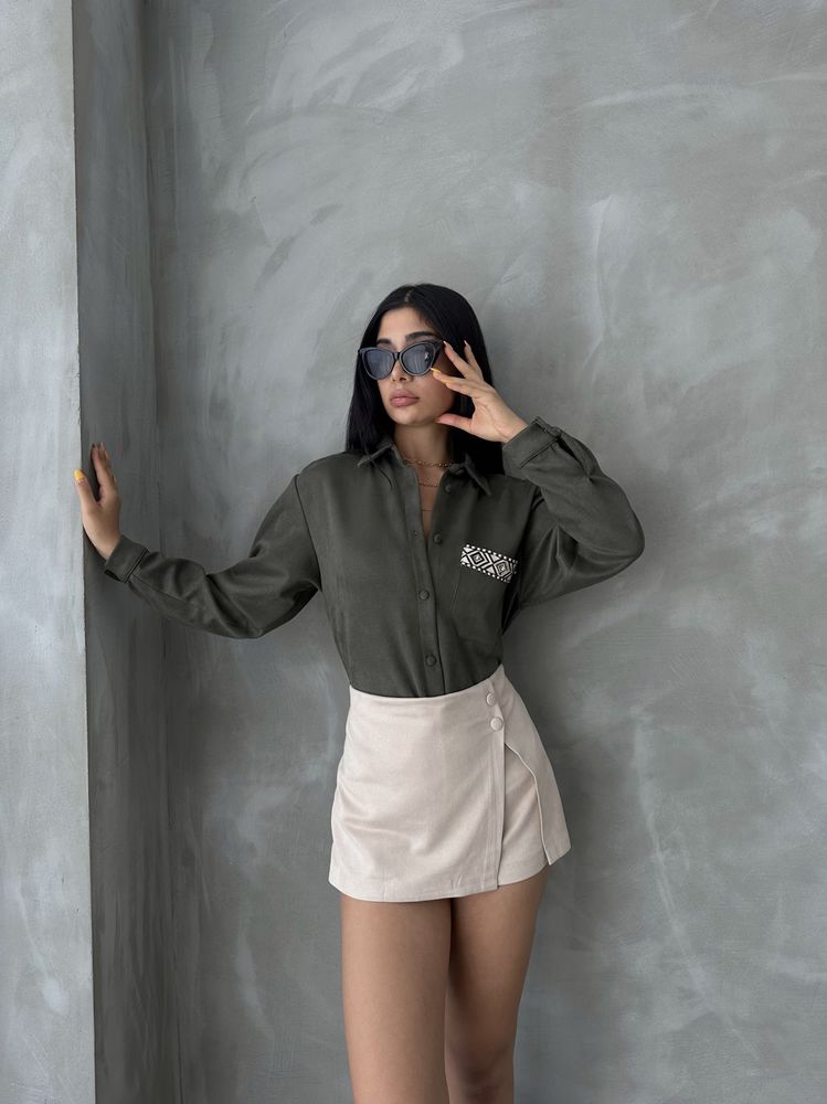 Suede Shirt – Brand: Topshow – Women & Kids, Baby Clothes Wholesale – TheBS Women