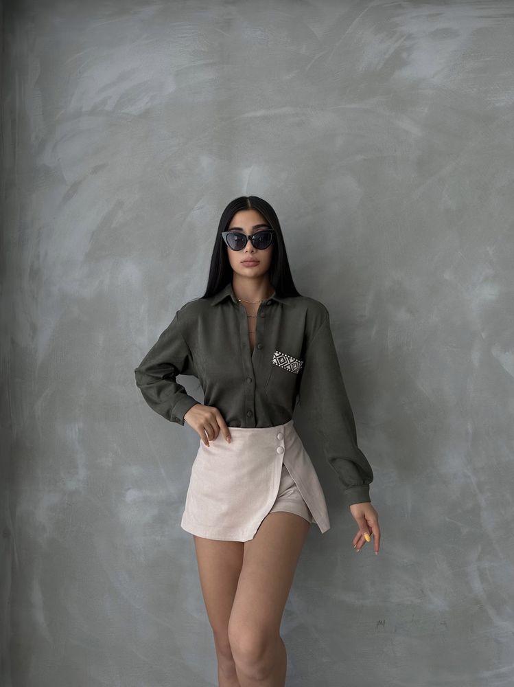 Suede Shirt – Brand: Topshow – Women & Kids, Baby Clothes Wholesale – TheBS Women