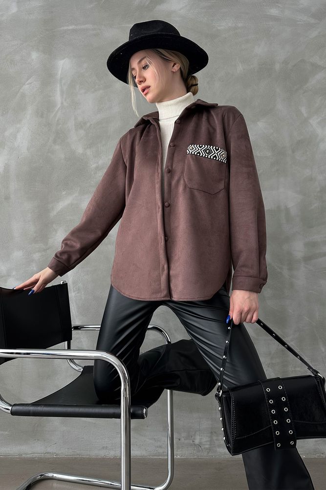 Suede Shirt – Brand: Topshow – Women & Kids, Baby Clothes Wholesale – TheBS Women