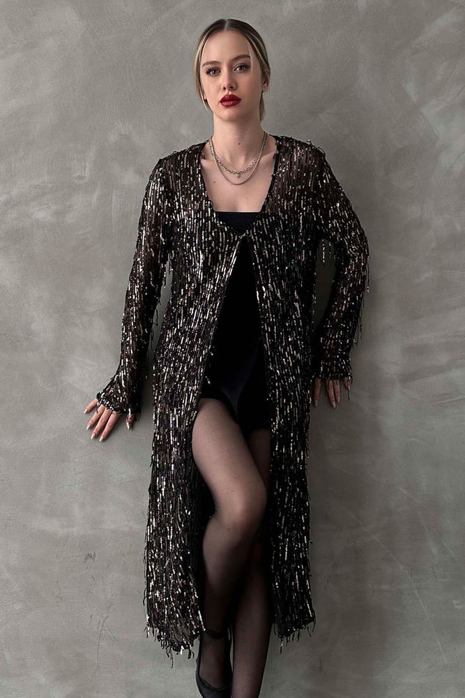 BlackF 1618 Long Cardigan - Brand: Topshow - Women & Kids, Baby Clothes Wholesale - TheBS Women