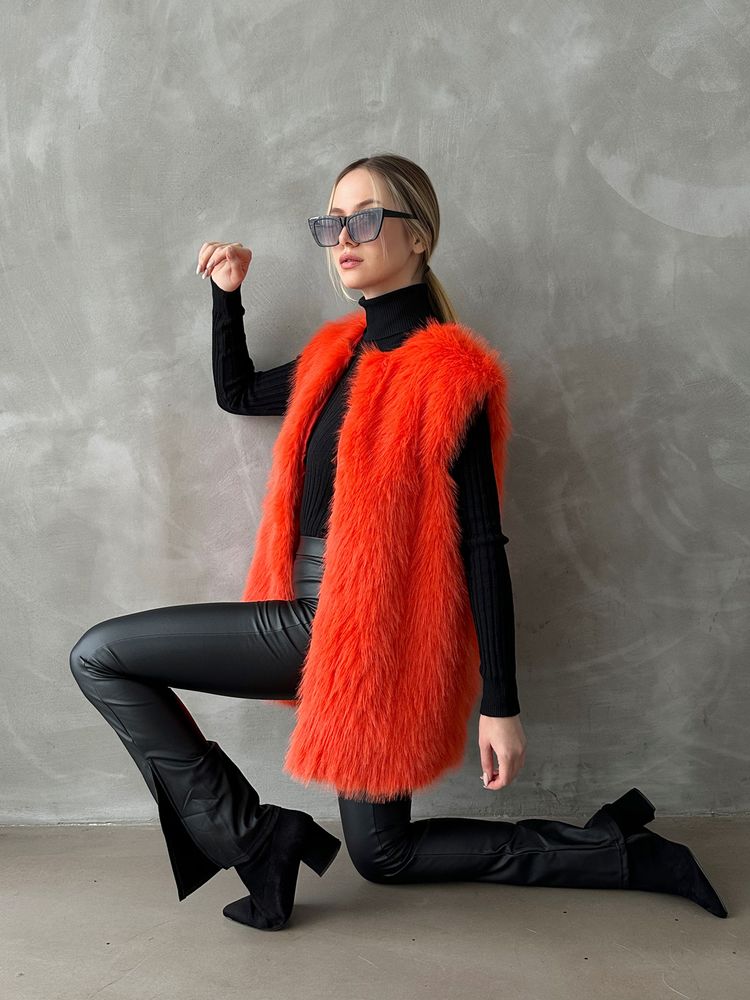 Oranj F 1567 Feather Vest – Brand: Topshow – Women & Kids, Baby Clothes Wholesale – TheBS Women