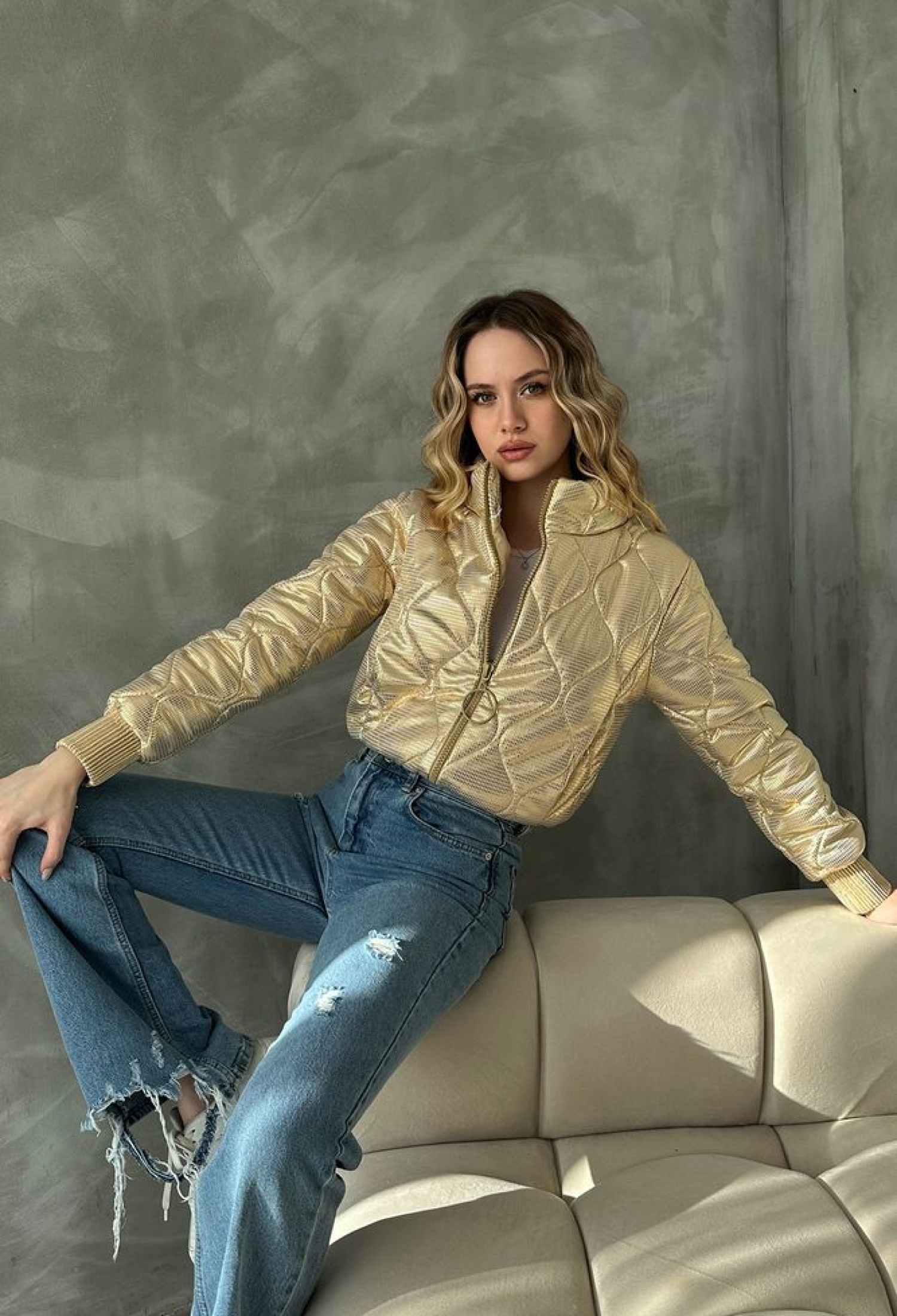 Zippered Shiny Coat - Brand: Topshow - Women & Kids, Baby Clothes Wholesale - TheBS Women