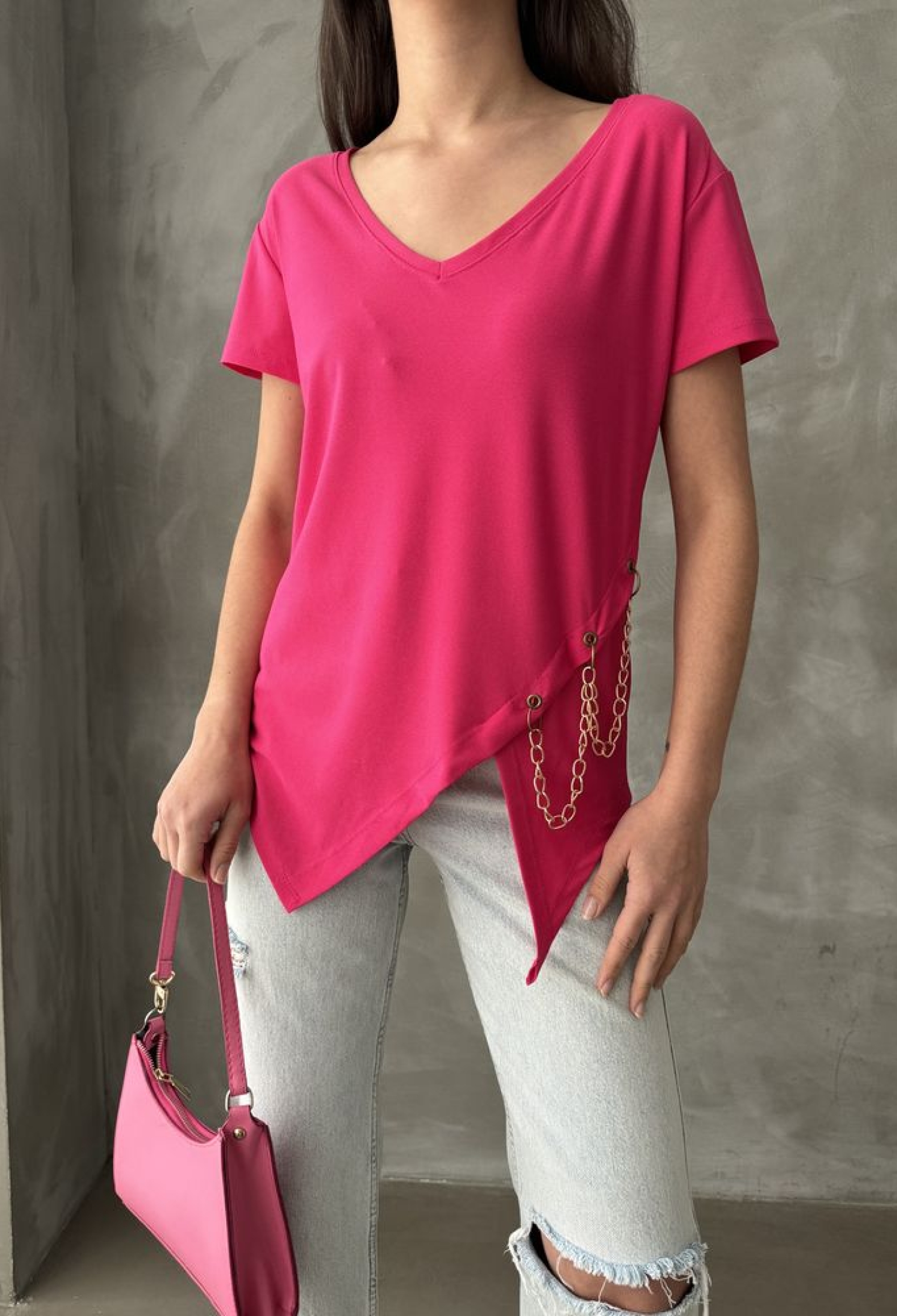 V-Neck Chain Blouse - Brand: Topshow - Women & Kids, Baby Clothes Wholesale - TheBS Women