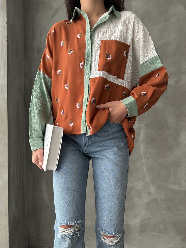 Tile Çağla Floral Shirt – Brand: Topshow – Women & Kids, Baby Clothes Wholesale – TheBS Women