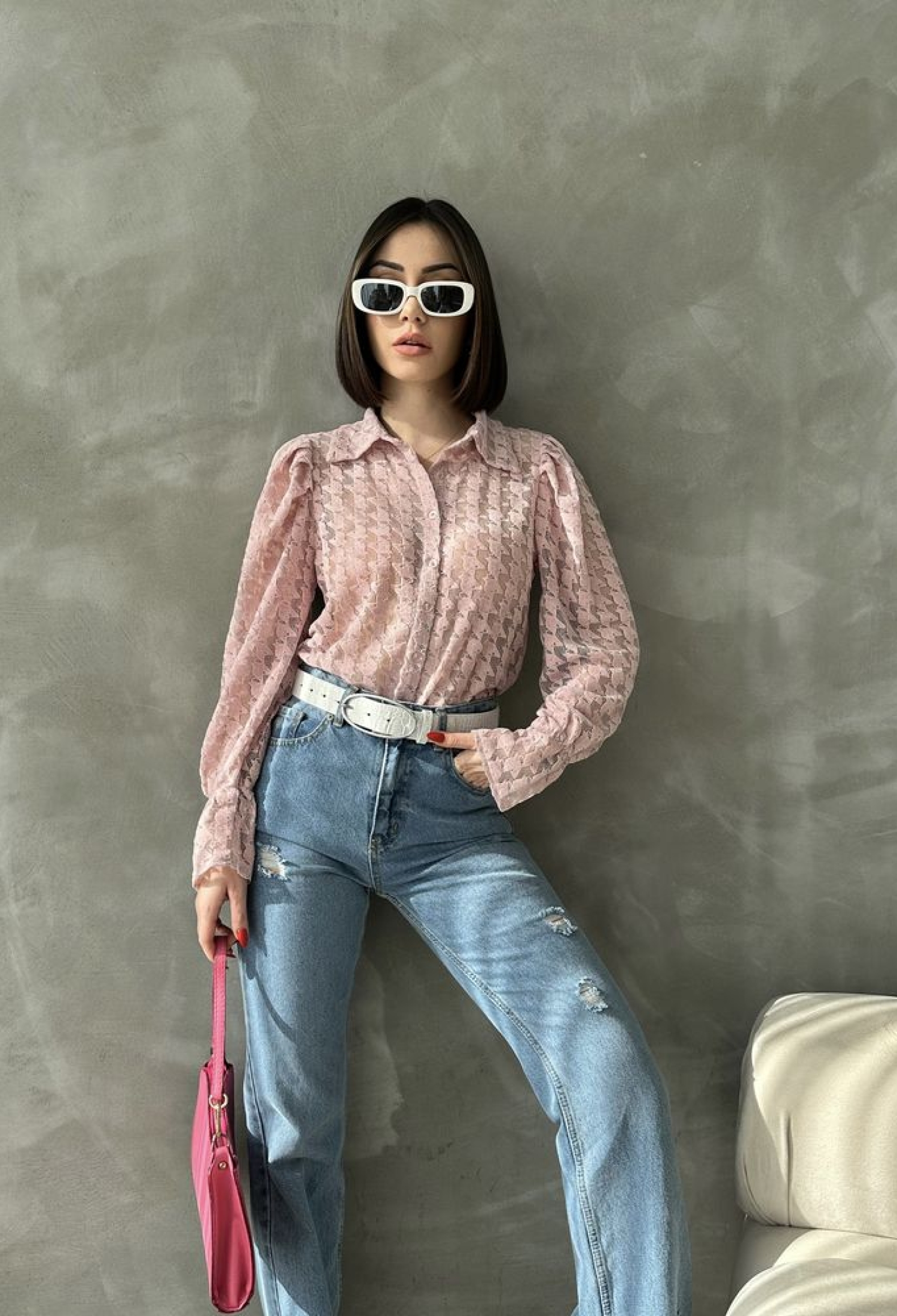 Powder F 1472 Tulle Embroidery - Brand: Topshow - Women & Kids, Baby Clothes Wholesale - TheBS Women