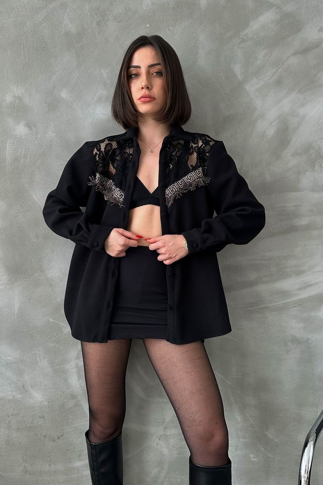 Lace Detailed Shirt – Brand: Topshow – Women & Kids, Baby Clothes Wholesale – TheBS Women