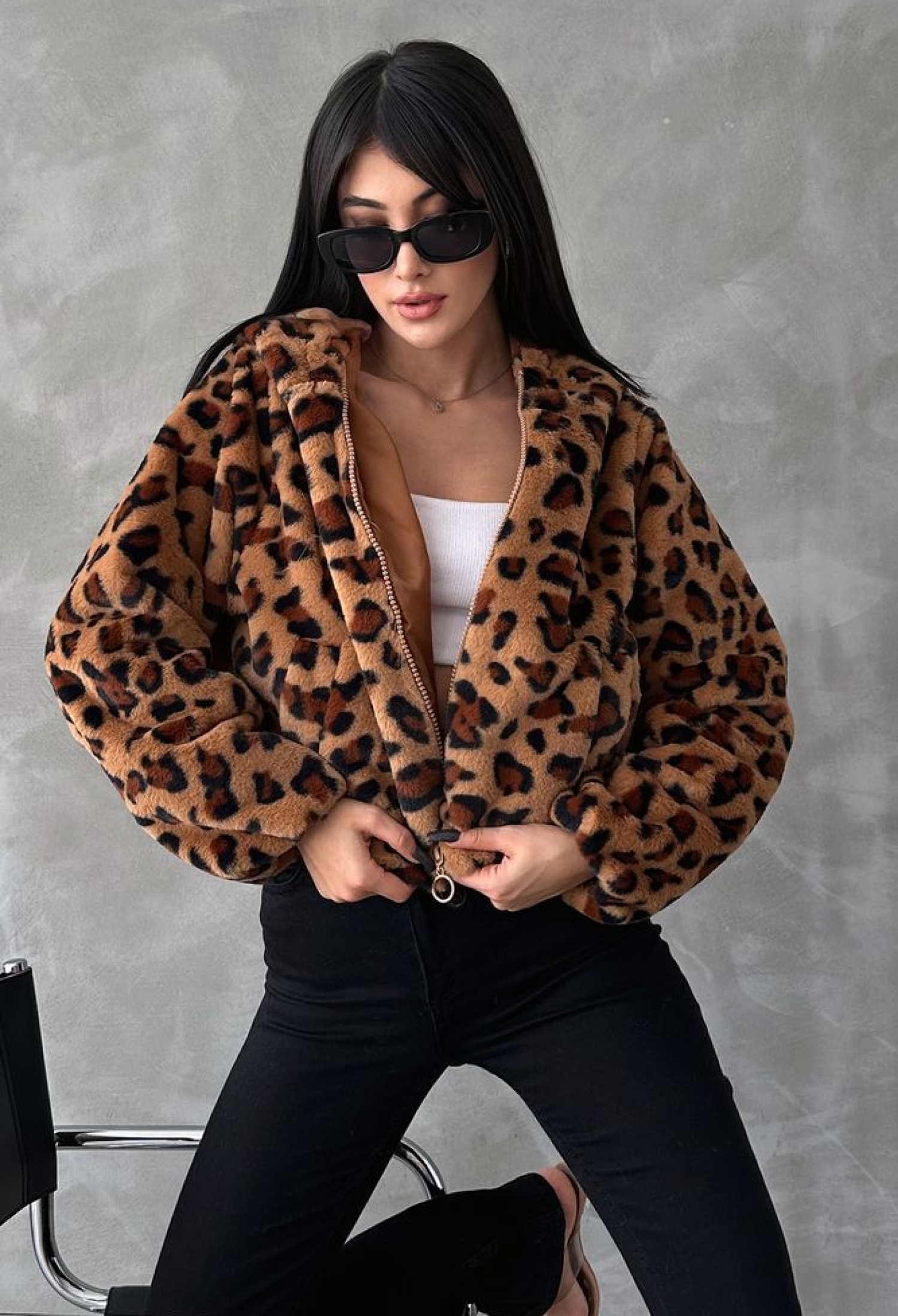 Leopard Patterned Coat - Brand: Topshow - Women & Kids, Baby Clothes Wholesale - TheBS Women