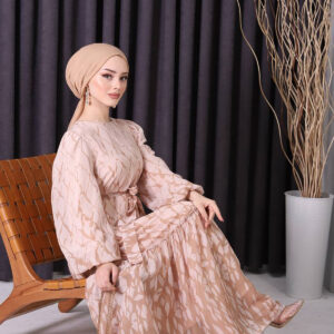 Chiffon Skirt Frilly Patterned Hijab Dress - Brand: Mode Roy - Women & Kids, Baby Clothes Wholesale - TheBS Women