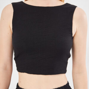 Comfy Closed Neck Open Back Belted Blouse In - Brand: Evable - Women & Kids, Baby Clothes Wholesale - TheBS Women