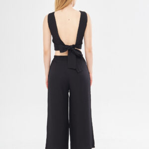 Comfy Closed Neck Open Back Belted Blouse In - Brand: Evable - Women & Kids, Baby Clothes Wholesale - TheBS Women