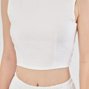 Comfy Closed Neck Open Back Belted Blouse In - Brand: Evable - Women & Kids, Baby Clothes Wholesale - TheBS Women