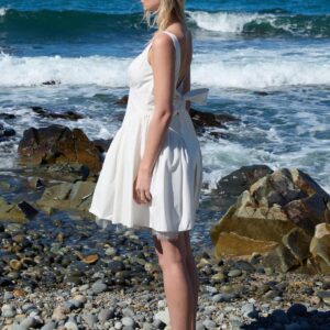 Bow Detail Poplin Mini Dress - Brand: Juste - Women & Kids, Baby Clothes Wholesale - TheBS Women