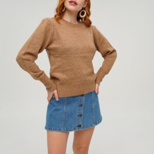 Crew Neck Basic WholesaleKnitted Sweater - Brand: Lustrin - Women & Kids, Baby Clothes Wholesale - TheBS Women