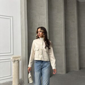 Suede Jacket With Pocket Details - Brand: Topshow - Women & Kids, Baby Clothes Wholesale - TheBS Women