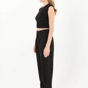 Women's Pleated Front Buttoned Leg Trousers - Brand: Puane - Women & Kids, Baby Clothes Wholesale - TheBS Women