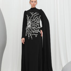 Women's Leaf Stone Embroidered Cape Evening Dress - Brand: Puane - Women & Kids, Baby Clothes Wholesale - TheBS Women