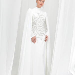 Women's Leaf Stone Embroidered Cape Evening Dress - Brand: Puane - Women & Kids, Baby Clothes Wholesale - TheBS Women