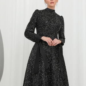 Women's Sparkly Sequin Detailed Elegant Evening Dress - Brand: Puane - Women & Kids, Baby Clothes Wholesale - TheBS Women