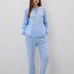 Mueslin Salaş Elastic Waist Women's Pants - Brand: Levure - Women & Kids, Baby Clothes Wholesale - TheBS Women