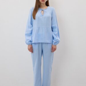 Mueslin Salaş Elastic Waist Women's Pants - Brand: Levure - Women & Kids, Baby Clothes Wholesale - TheBS Women