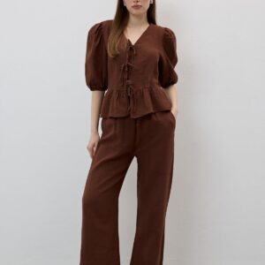 Elastic Waist Mueslin Pants - Brand: Levure - Women & Kids, Baby Clothes Wholesale - TheBS Women