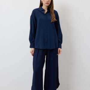 Women's Oversize Modal Shirt Navy - Brand: Levure - Women & Kids, Baby Clothes Wholesale - TheBS Women
