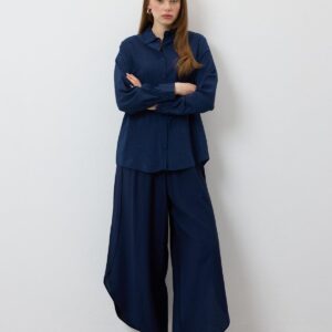 Women's Oversize Modal Shirt Navy - Brand: Levure - Women & Kids, Baby Clothes Wholesale - TheBS Women