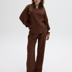 Mueslin Salaş Women's Pants - Brand: Levure - Women & Kids, Baby Clothes Wholesale - TheBS Women