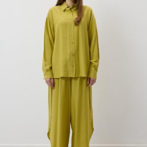 Elastic Waist Slit Pants Oil - Brand: Levure - Women & Kids, Baby Clothes Wholesale - TheBS Women