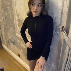 Zippered Ribbed Basic Dress - Brand: la & vetta - Women & Kids, Baby Clothes Wholesale - TheBS Women