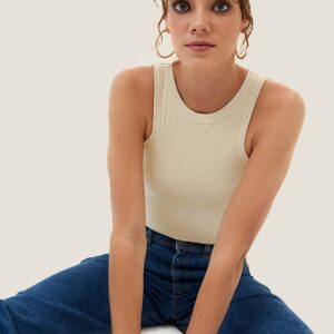 Ribbed Halter Neck Knitted Undershirt - Brand: la & vetta - Women & Kids, Baby Clothes Wholesale - TheBS Women