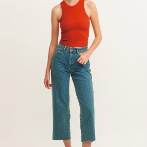 Ribbed Halter Neck Knitted Undershirt - Pomegranate Flower - Brand: la & vetta - Women & Kids, Baby Clothes Wholesale - TheBS Women