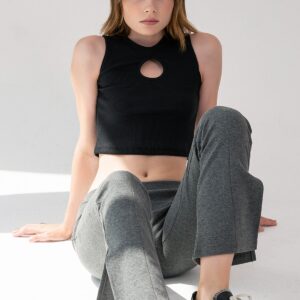 Corded Crop Knitted Blouse With Collar Detail - Brand: la & vetta - Women & Kids, Baby Clothes Wholesale - TheBS Women