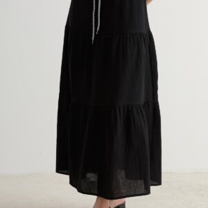 Elastic Waist And Cord Detail Long Skirt - Brand: Levure - Women & Kids, Baby Clothes Wholesale - TheBS Women