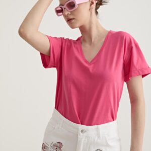 V Neck Sleeve Folded Tshirt - Brand: Levure - Women & Kids, Baby Clothes Wholesale - TheBS Women