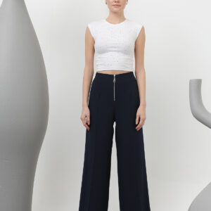 Women's Zipper Detailed Pencil Pants - Navy - Brand: Puane - Women & Kids, Baby Clothes Wholesale - TheBS Women