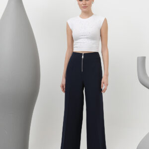 Women's Zipper Detailed Pencil Pants - Navy - Brand: Puane - Women & Kids, Baby Clothes Wholesale - TheBS Women