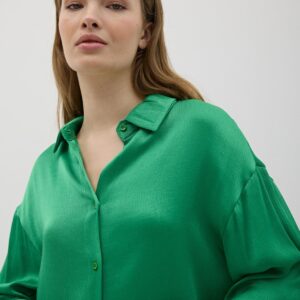 Women's Buttoned Oversize Satin Shirt - Brand: Levure - Women & Kids, Baby Clothes Wholesale - TheBS Women