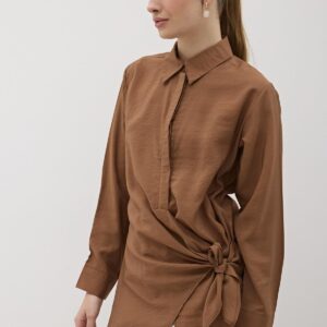 Side Tie Modal Shirt - Brand: Levure - Women & Kids, Baby Clothes Wholesale - TheBS Women