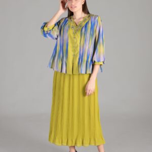 V Neck Embroidered Empirme Suit - Brand: GUMANIZE - Women & Kids, Baby Clothes Wholesale - TheBS Women